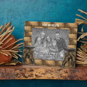 Horses And Hay Bales Add Your Photo Personalised Plaque