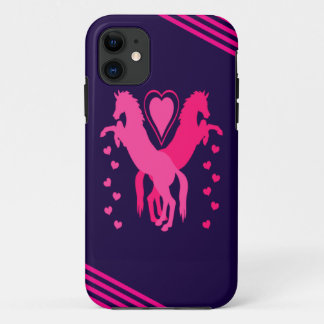 Horses and Hearts iPhone 11 Case