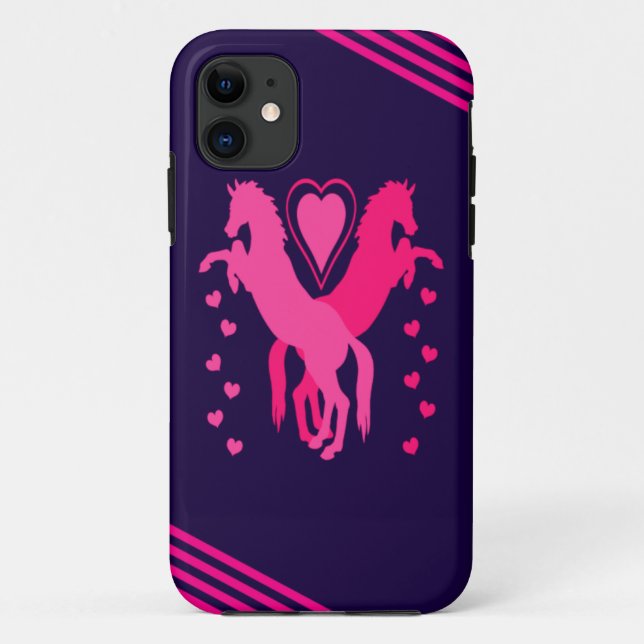 Horses and Hearts Case-Mate iPhone Case (Back)