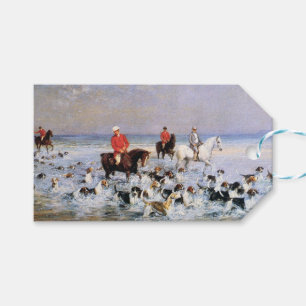 Horses and Hunting Dogs on the Beach in Cleveland Gift Tags