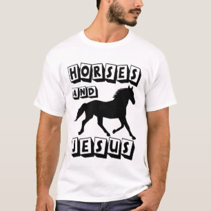 Horses And Jesus Christian Cute Horse Equestrian T-Shirt
