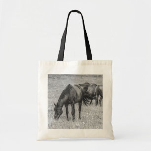 HORSEs Animals B&W Budget Tote Bag