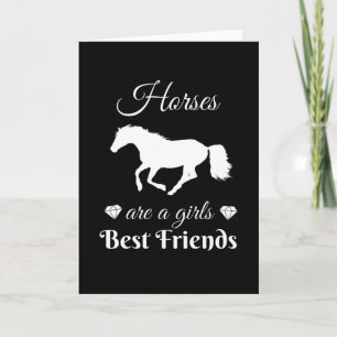 Horses Are A Girl's Best Friend Equestrian Rider Card