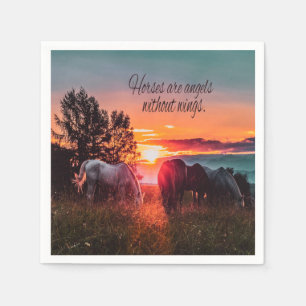 Horses are angels without wings napkin
