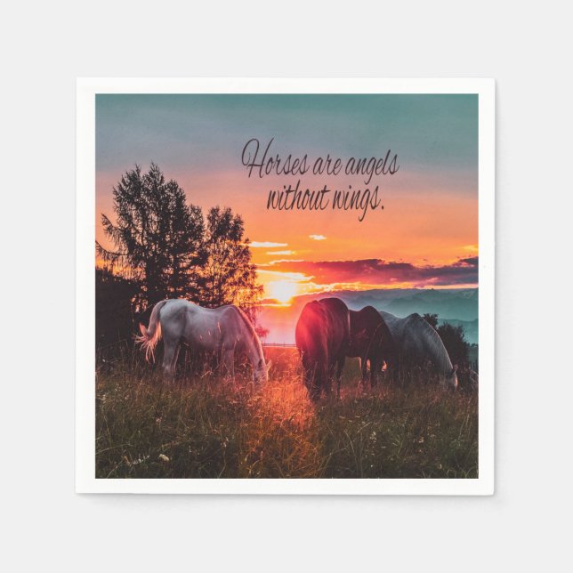 Horses are angels without wings napkin (Front)