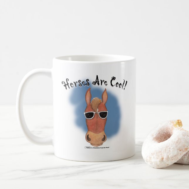 Horses Are Cool! Coffee Mug (With Donut)