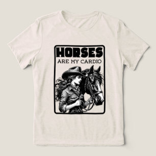 Horses Are My Cardio Tri-Blend Shirt