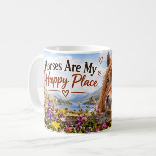 Horses Are My Happy Place Mug