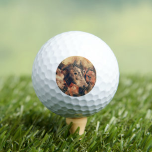 Horses Artistic Watercolor Painting Decorative Golf Balls