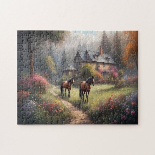 Horses at Dawn Jigsaw Puzzle (Horizontal)