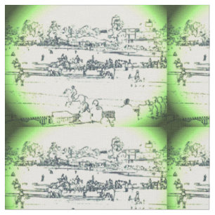 Horses at Royal Show Perth Cotton Fabric
