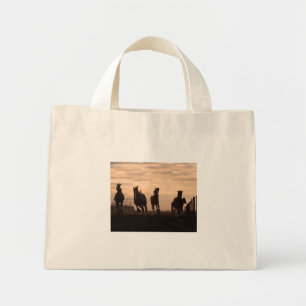 Horses at Sunset Mini Tote Bag