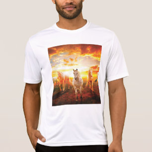 Horses at sunset throw pillow T-Shirt