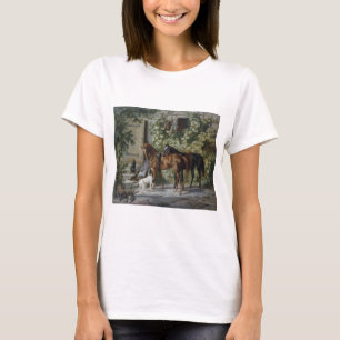 Horses at the Porch (by Albrecht Adam) T-Shirt