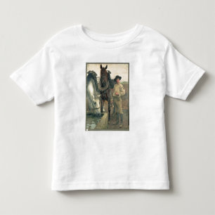 Horses at the Water Trough, 1884 (oil on canvas) Toddler T-Shirt