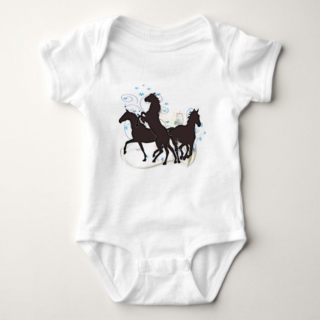Horses Baby Bodysuit (Front)