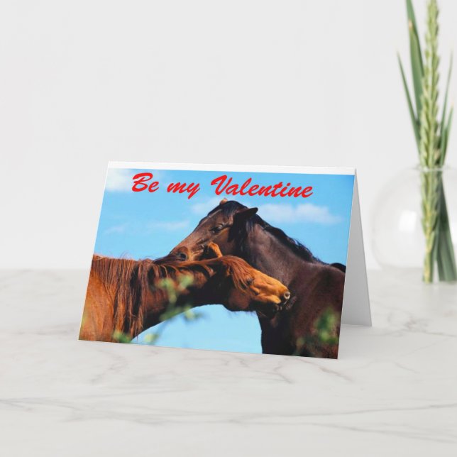 Horses...Be my Valentine Holiday Card (Front)