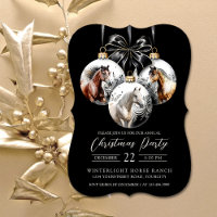 Horses black and gold Christmas