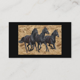 Horses Black Beauties Business Card