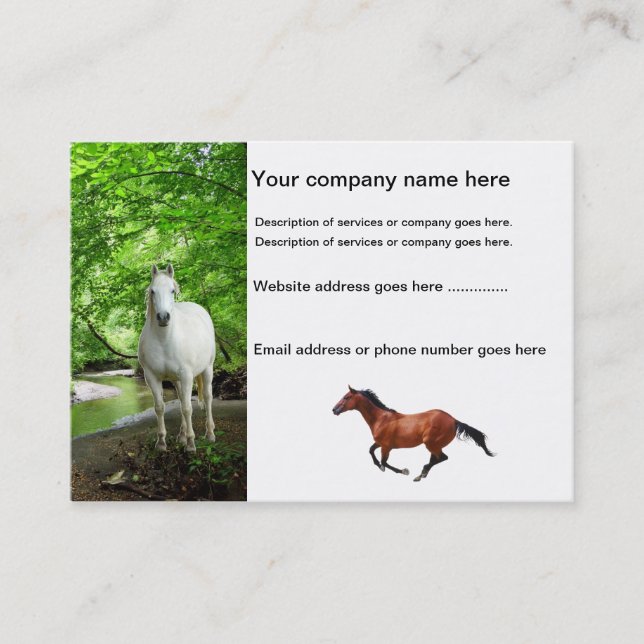 Horses Business Cards (Front)