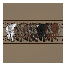 Horses by figdewdrop Poster