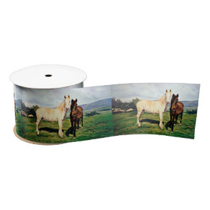 Horses/Cabalos/Horses Satin Ribbon