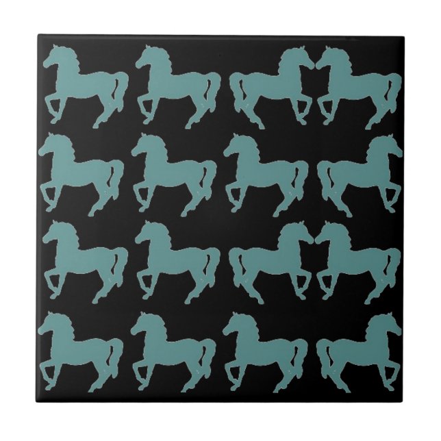 Horses Ceramic Tile (Front)