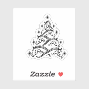 Horses Christmas Tree Equestrian Holiday Xmas