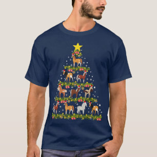 Horses Christmas Tree Horse Xmas Ornaments  T-Shirt