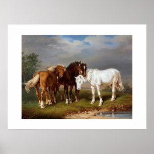 Horses circa 1864 poster