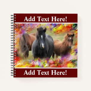 Horses Colourful Notebook