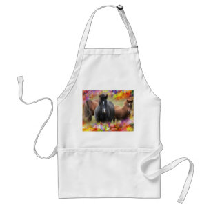 Horses Colourful Standard Apron