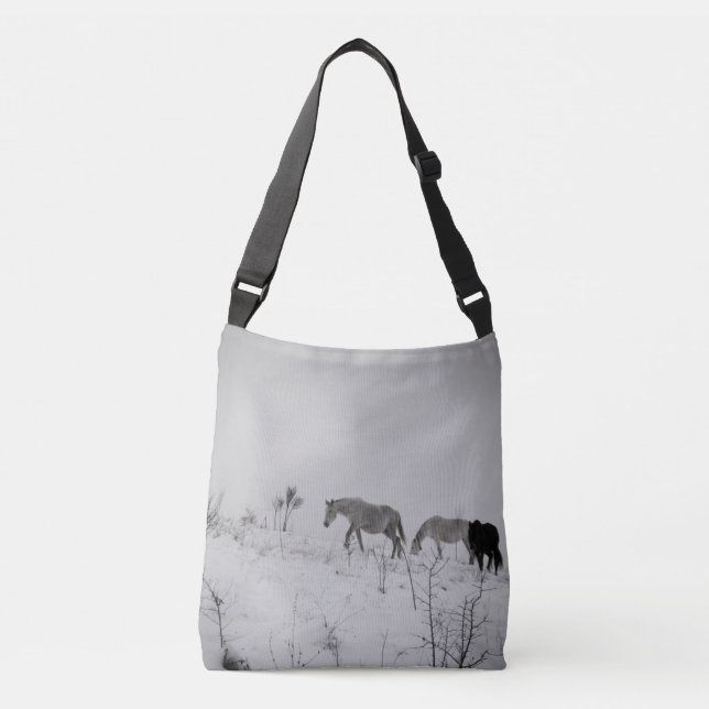 Horses Custom All-Over-Print Cross Body Bag (Front)