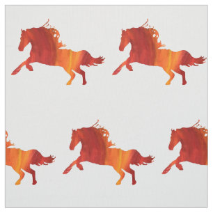 Horses Custom Pima Cotton  Fabric