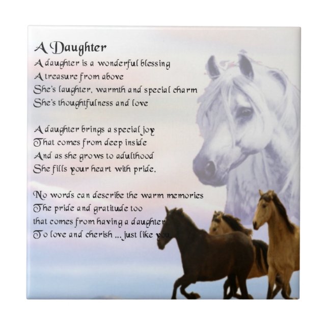 Horses - Daughter Poem Tile (Front)