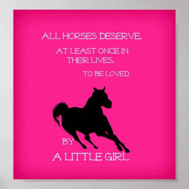 Horses Deserved to be LOVED by a Little Girl Decor (Front)