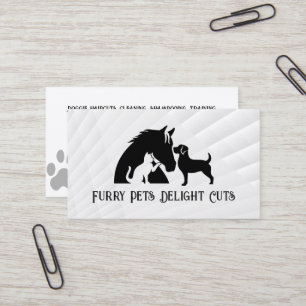Horses Dog Cats   Animal Groomer Business Card