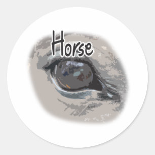 Horse's Eye "Horse" Classic Round Sticker