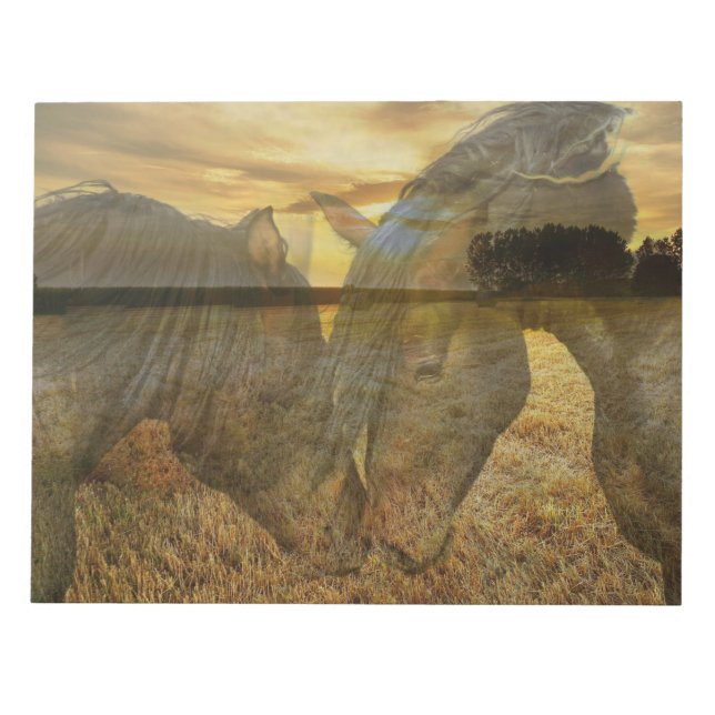 Horses Farm Field Notepad (Front)