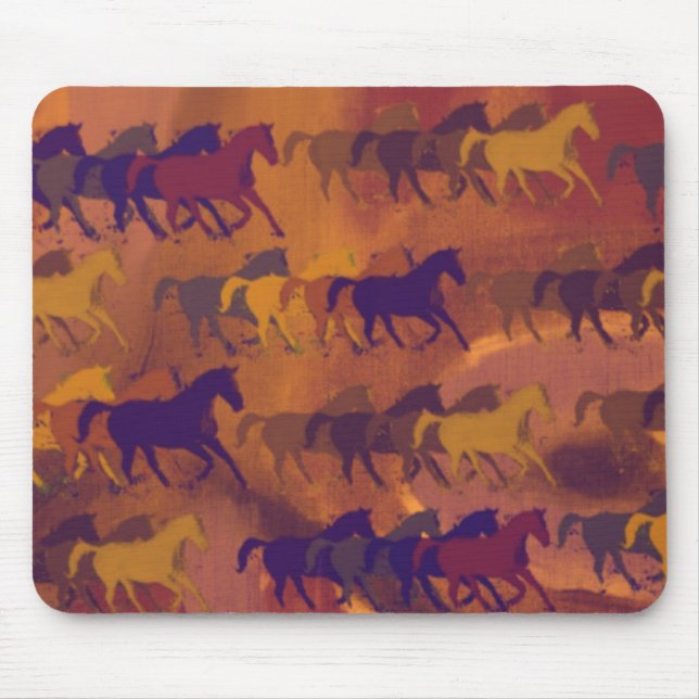horses farm pattern mouse pad (Front)