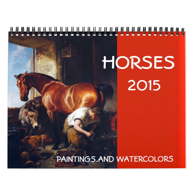 HORSES FINE ART COLLECTION  Paintings And Drawings Calendar (Cover)