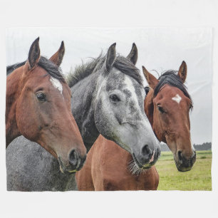 Horses Fleece Blanket