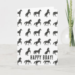 Horses Folded Greeting Card