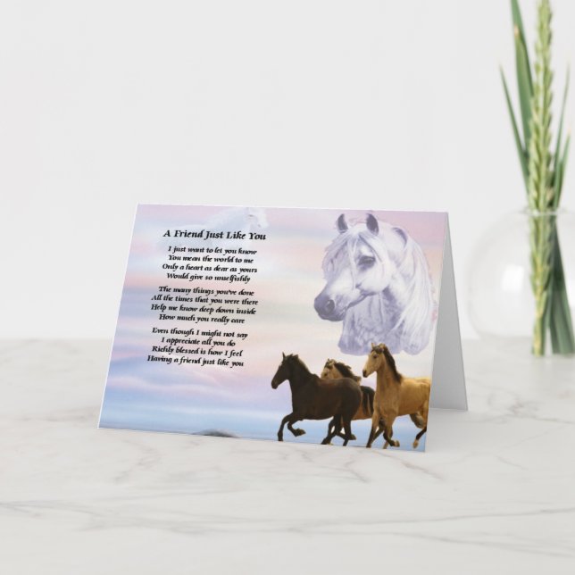Horses Friend Poem Card (Front)