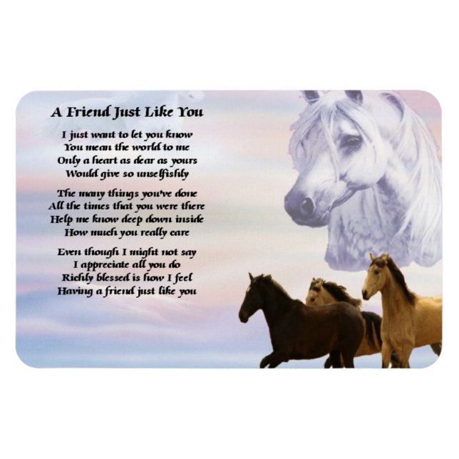 Horses Friend Poem Magnet (Horizontal)