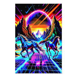 Horses from another world photo print