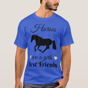 Horses Girls Best Friends Riding Equestrian T-Shirt
