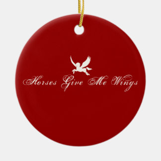 Horses Give Me Wings Ceramic Tree Decoration