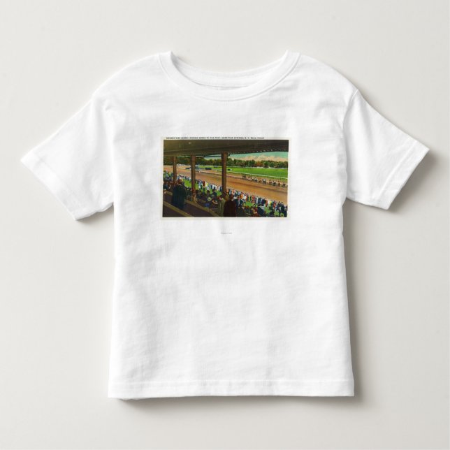 Horses Going to the Post at Race Track Toddler T-Shirt (Front)