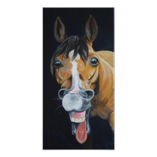 Horses have no sense of humor photo print